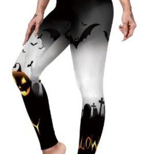 Halloween women's bat workout leggings